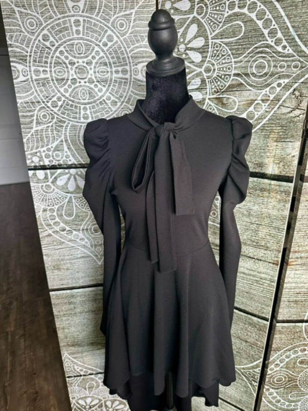 Women's BLACK DRESS / TOP WITH BOW